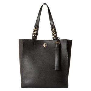 Tory Burch Brooke Leather Tote 43716 BLACK
